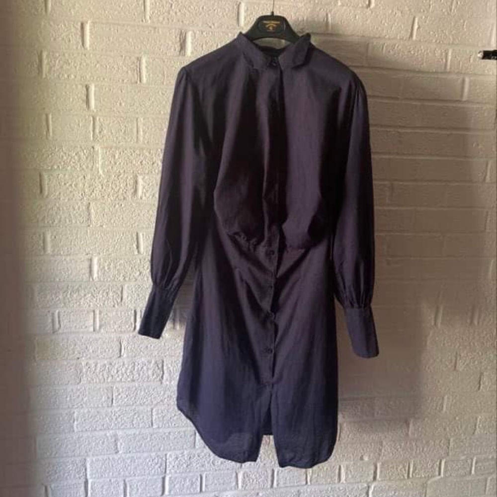Vivienne Westwood Anglomania Button Down Navy Dress/Shirt Size M